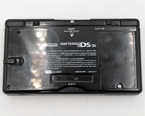 Nintendo DS Lite - Onyx Black - Konsol - SNR EPIC-CP-0038 (B Grade) (Genbrug)